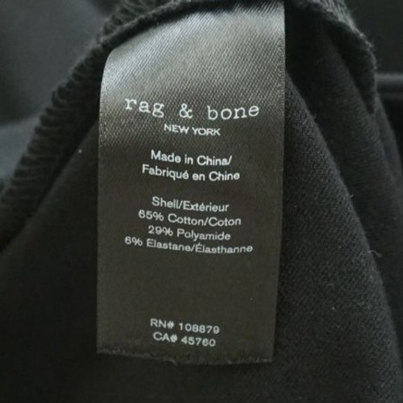 Rag & Bone Womens Black Skinny Leg Zip Ankle Cuff Pants Trousers Size 10 - Picture 11 of 12